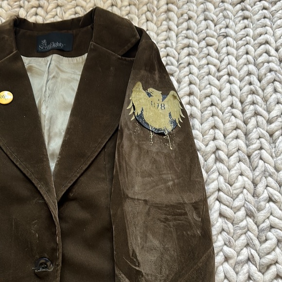 Velvet distressed designer blazer by SEVENEIGHTY - hardly worn like brand new - Picture 3 of 5